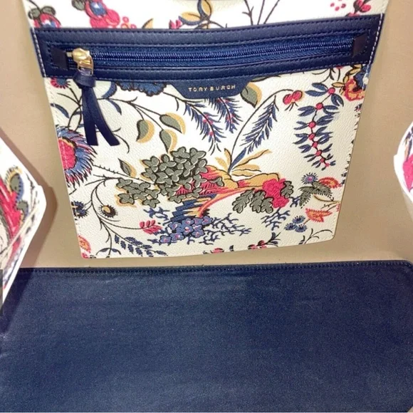 Tory Burch Kensington Large Tote Bag in Garden New Ivory|Luxury Tote Floral Bag - Picture 10 of 10